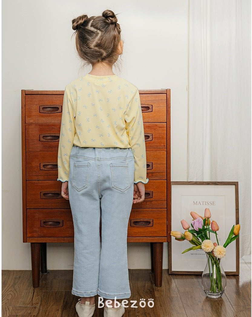 Quần jean ống loe Bebezoo màu xanh BG size 100-150