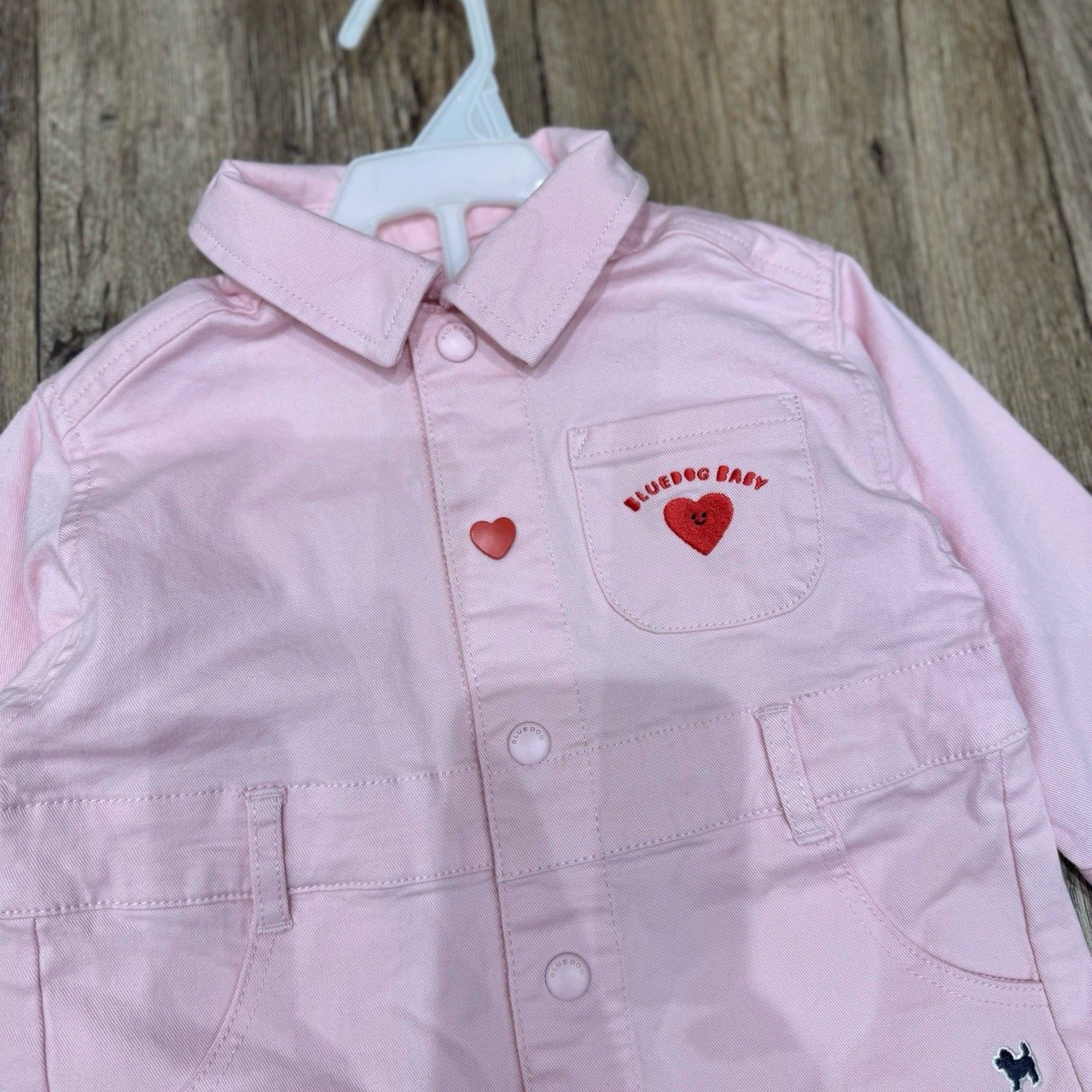 Body kaki BD xuất Hàn màu hồng cho bé size 80