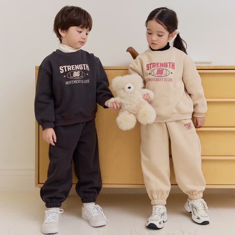 Bộ nỉ bông bebezoo thể thao 3 màu cho bé size 100-160