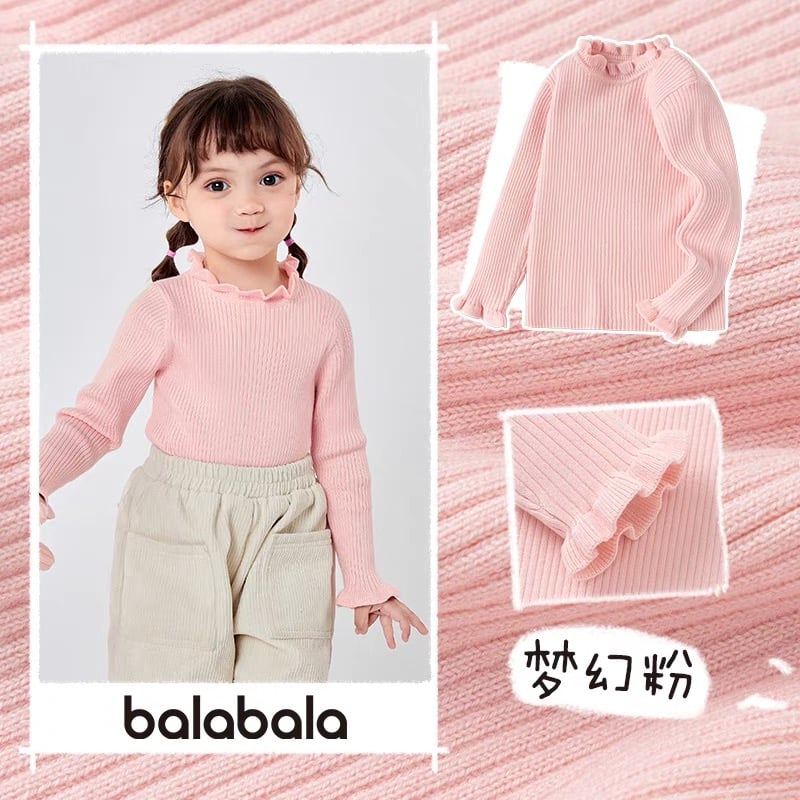 Áo len cổ bèo Balabala 4 màu size 90 - 165