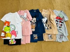 Bộ cotton HM vải dư SNOOPY MINNIE nhiều màu BG size 2-12y