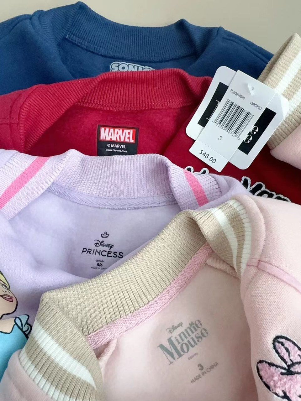 Áo khoác bomber nỉ bông Disney dư xịn nhiều màu cho bé size 3-10y