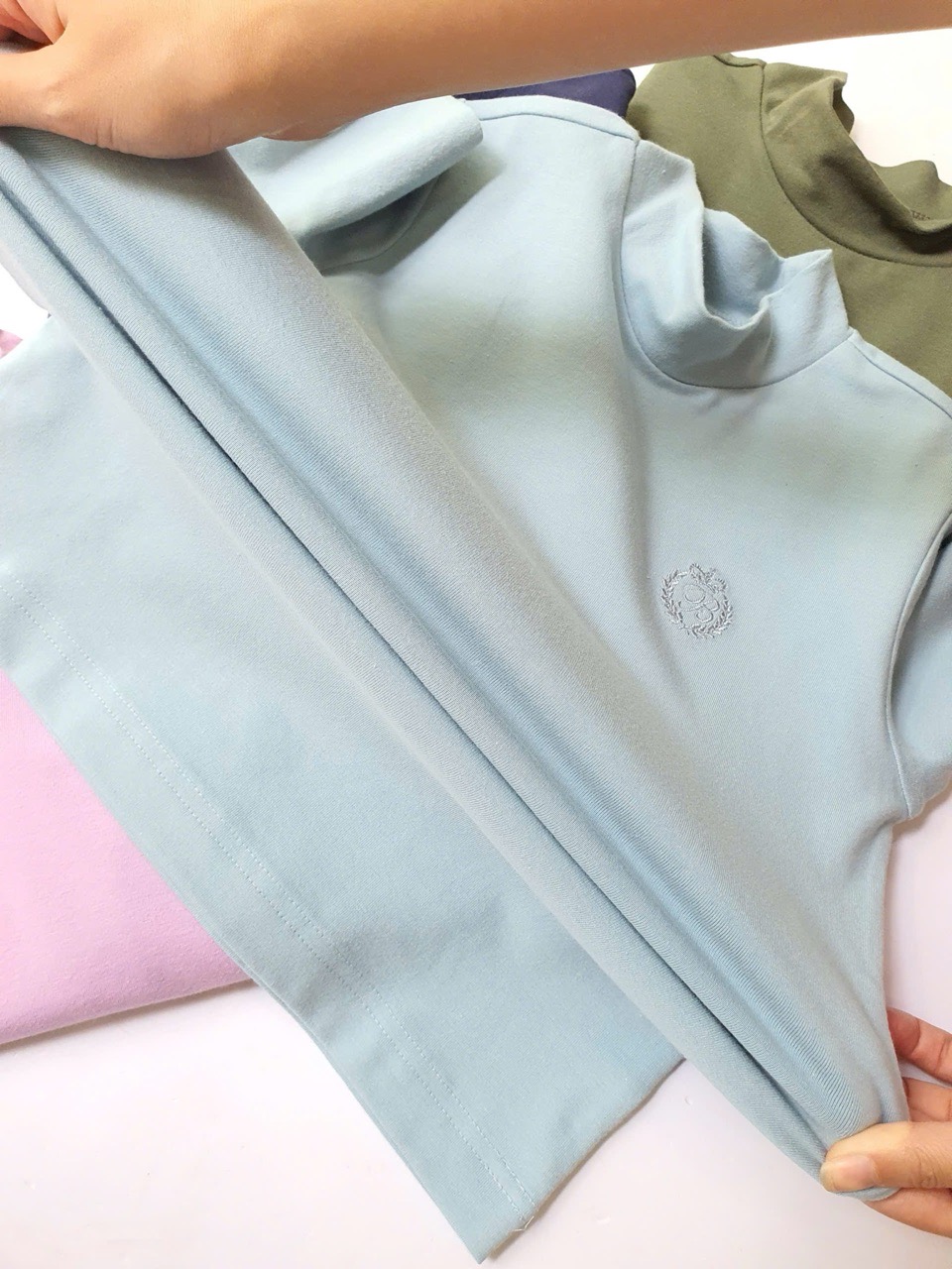 BM2510TS08 - Áo cổ 3p Beemon cotton hàn thêu B nhiều màu cho bé size 120-160