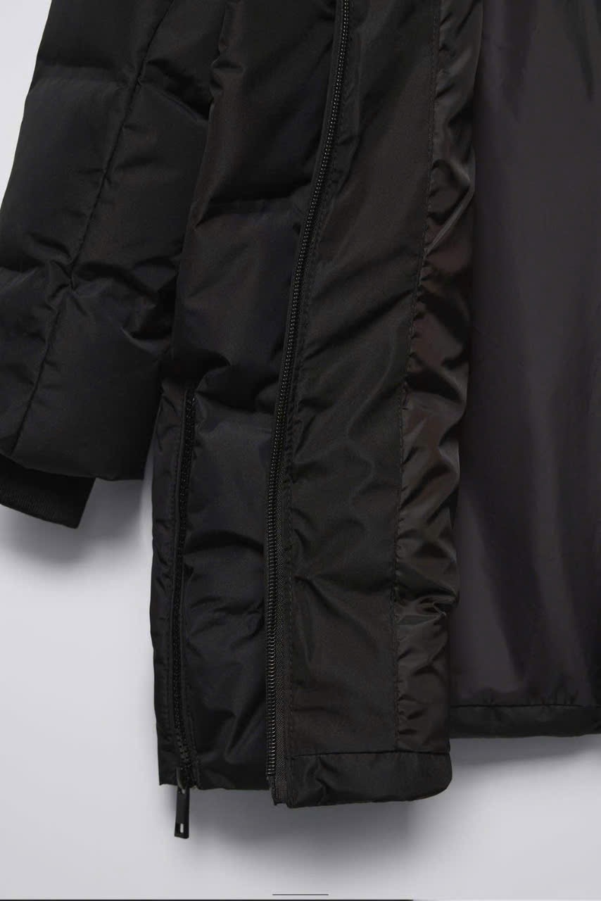 Áo khoác phao ZR dáng dài 2 màu đen/rêu cho bé size 6-14y