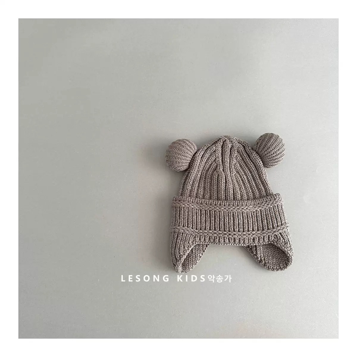 Mũ len tai gấu lót cotton nhiều màu cho bé szie 1-4y (VĐ 48-52cm)