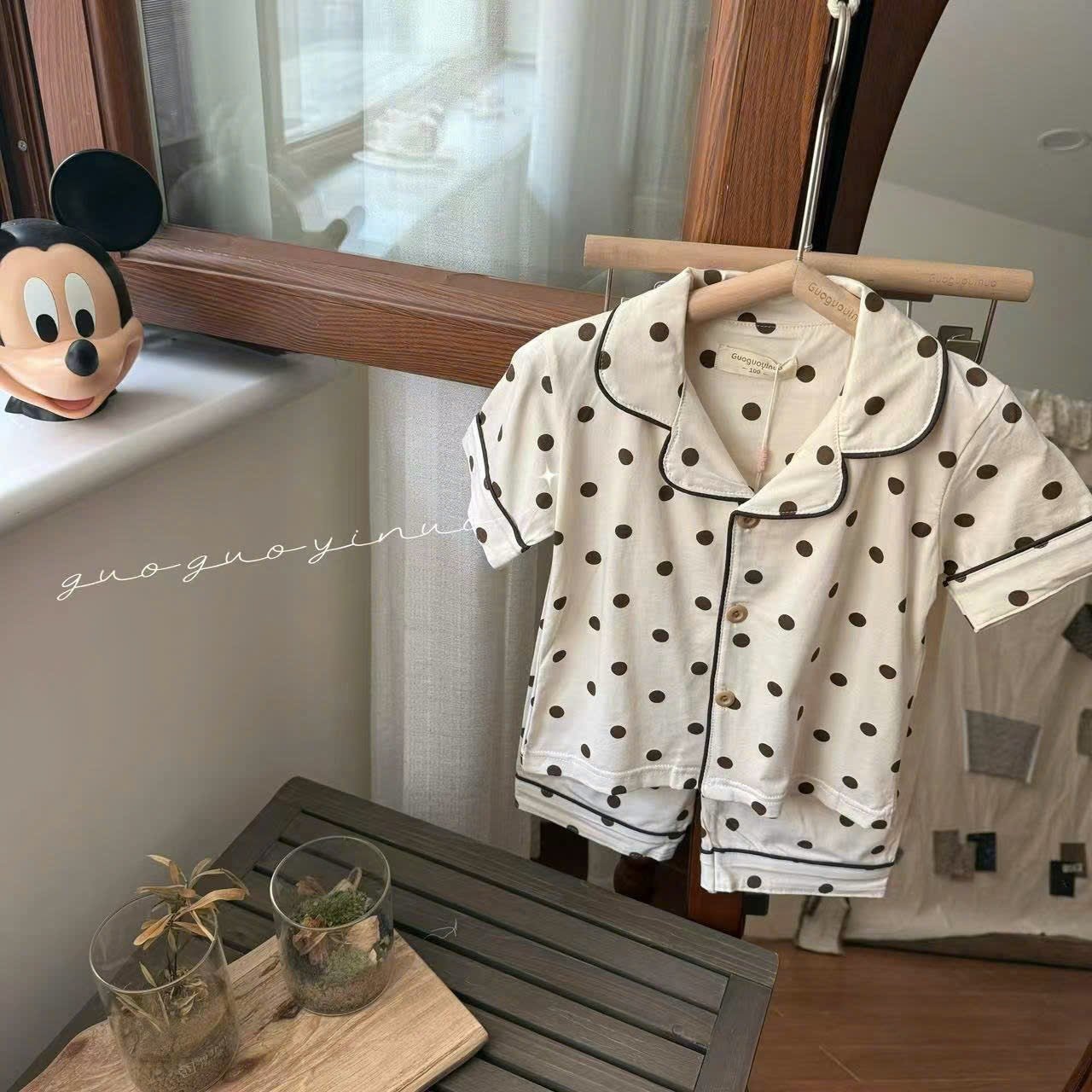 Bộ Pyjama QC vải thun mềm mát nhiều màu cho bé size 130-160