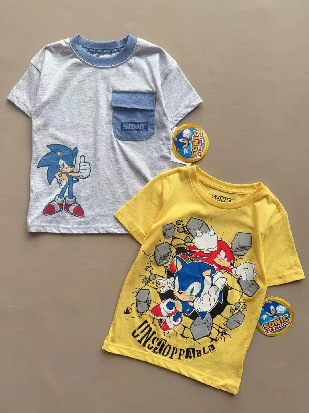 ABT65 - Áo cotton Sonic dư xịn nhiều màu cho bé trai size 4-7y