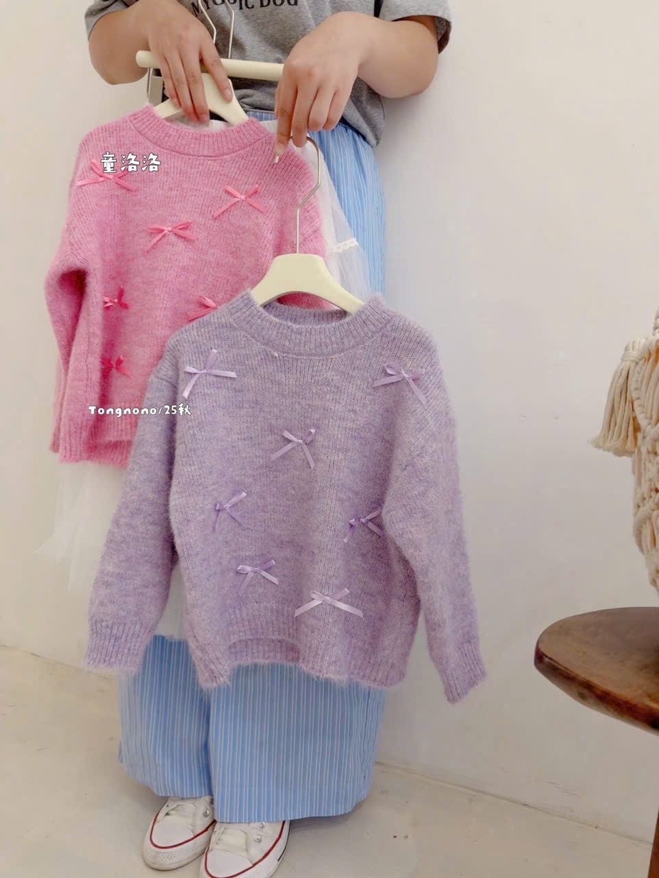 Áo len Tongnono nhiều màu cho bé gái size 110-150