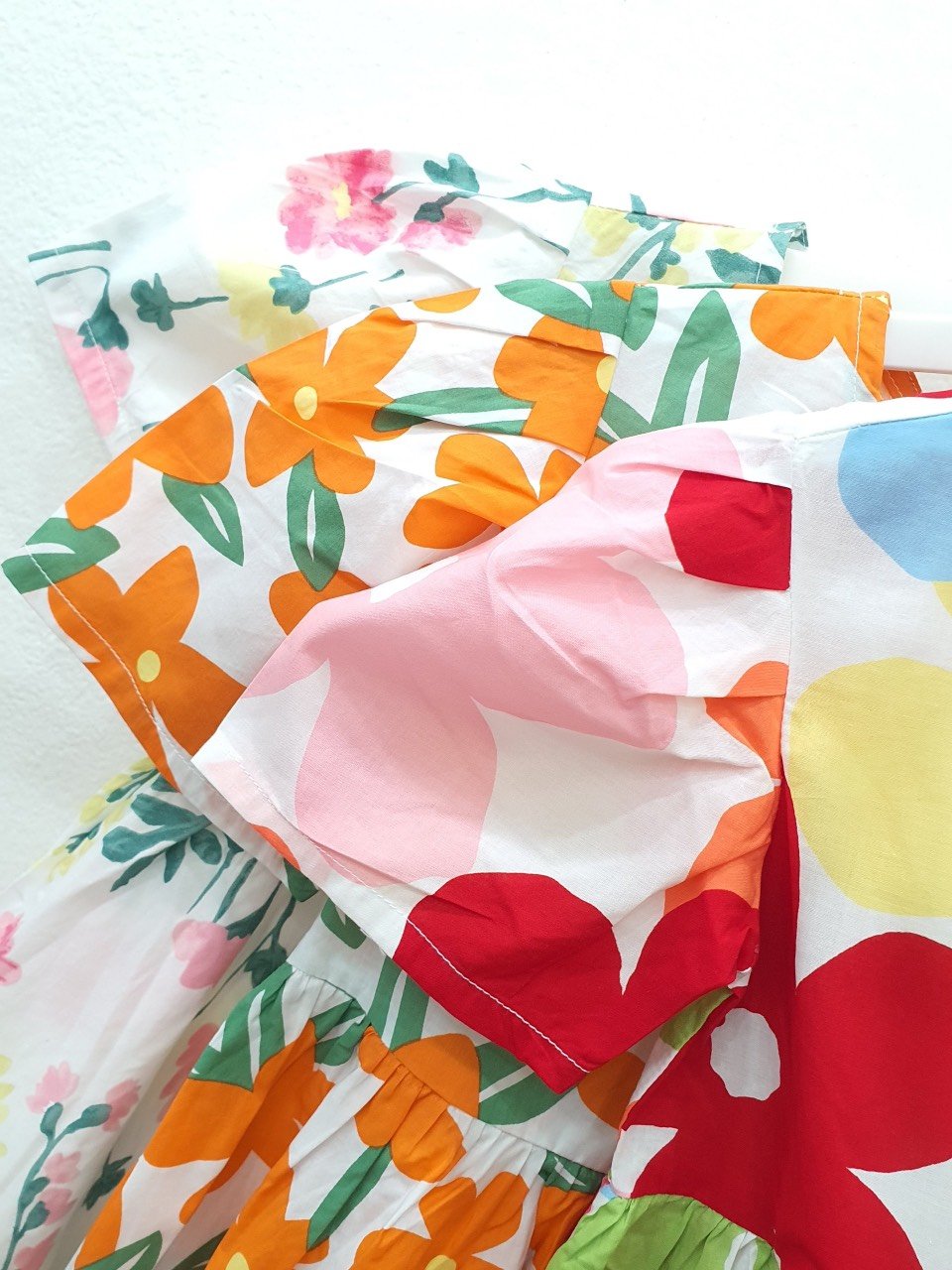 V00019 - Váy thô nhún eo 3 màu hoa size 110 - 150