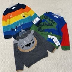 Áo len Nine West 3 hình cho bé trai size 12m - 4y