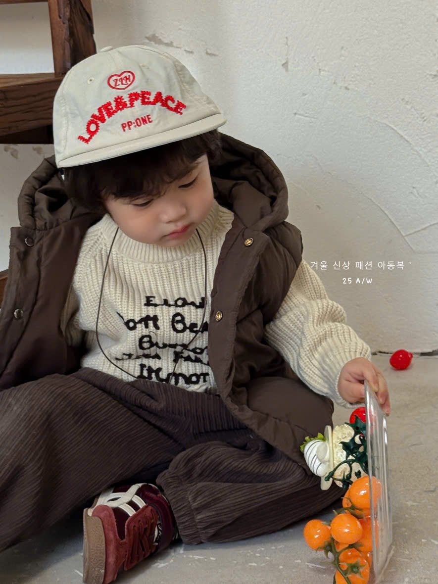 88229 - Set 3ct áo len + quần nhung + gile phao bé trai size 80-120