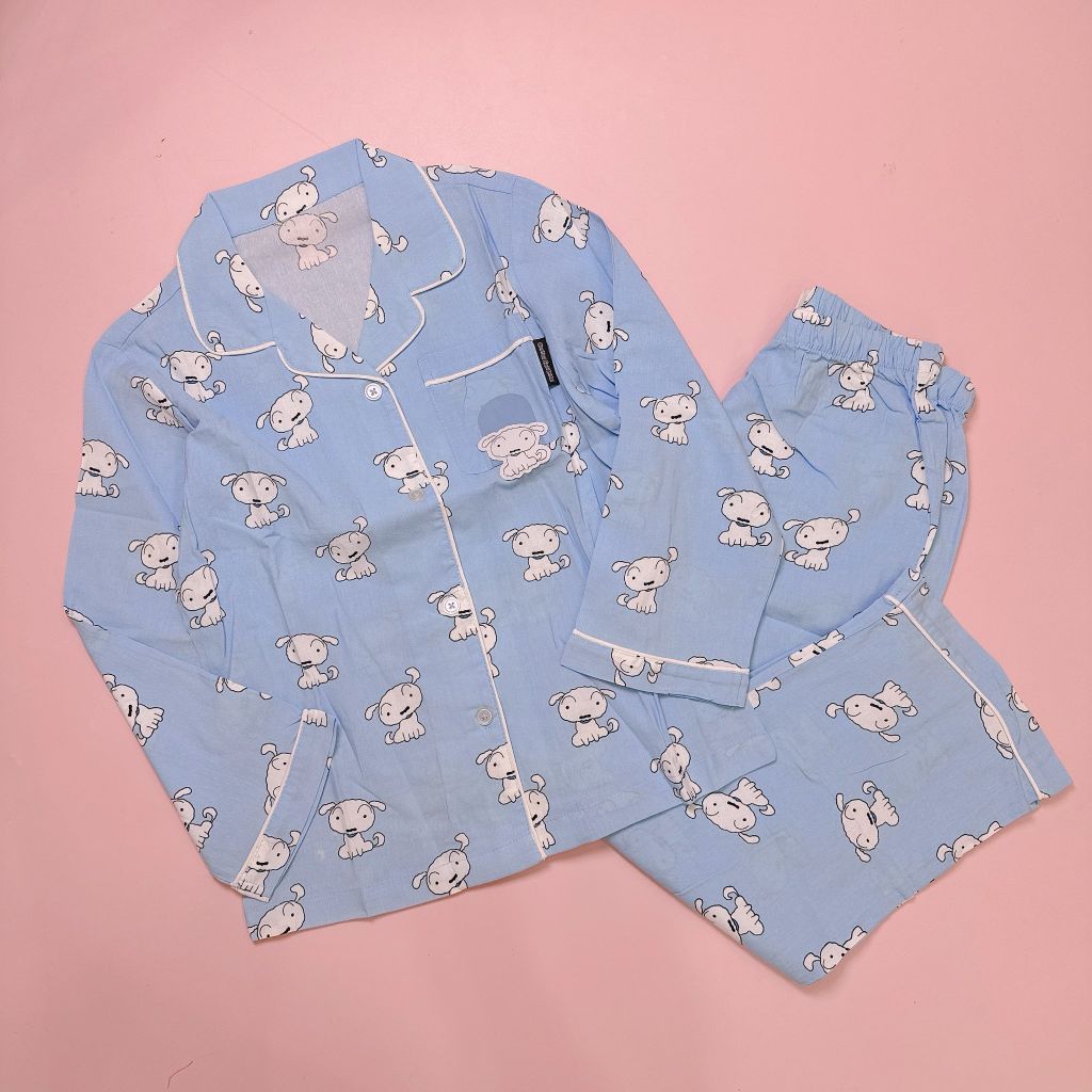 Pyjama thô dài tay vải Hàn nhiều mẫu cho bé size 110 - 160