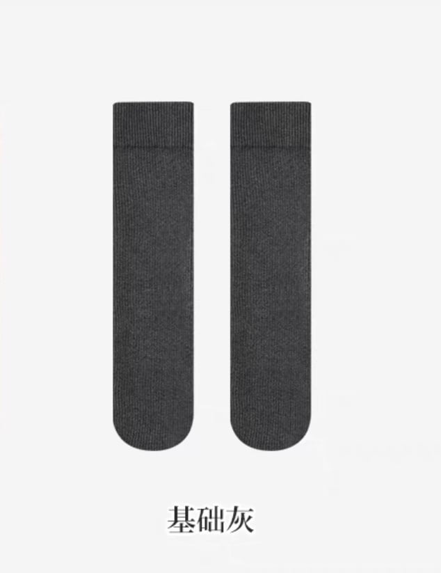 Tất không gót cao tới gối len tăm 4 màu trơn