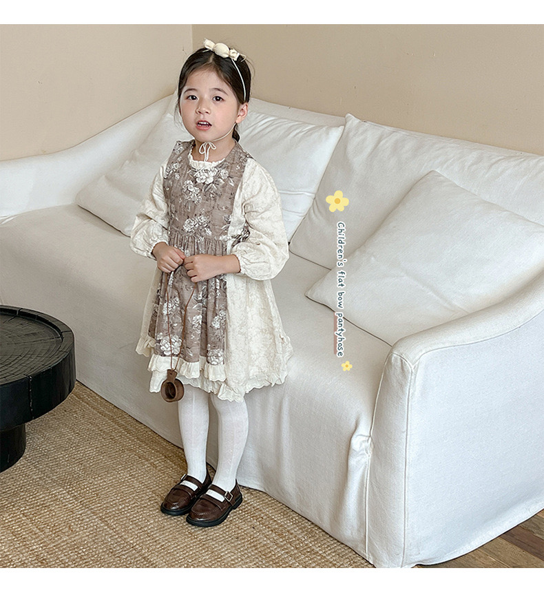 Quần tất trơn họa tiết vân nơ chìm nhiều màu cho bé size 70-140cm