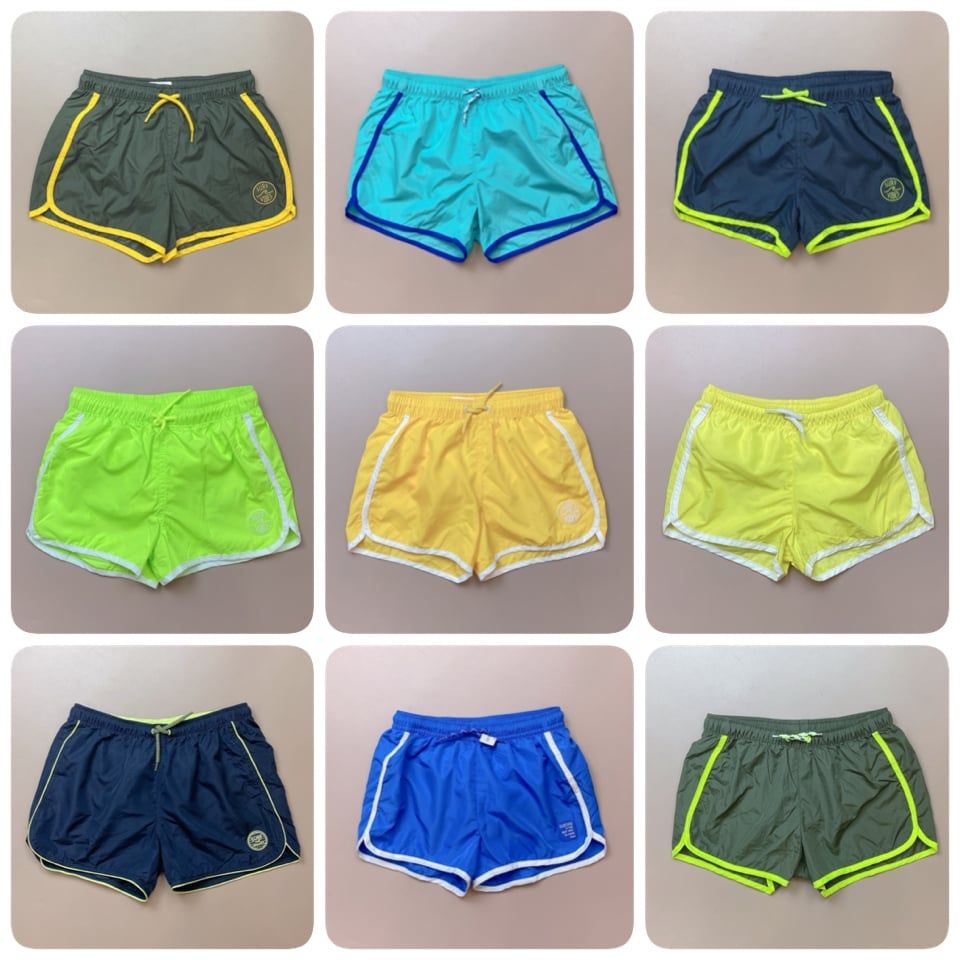 DB00041 - Quần đi biển nhiều màu trơn phối viền size 5 - 14y