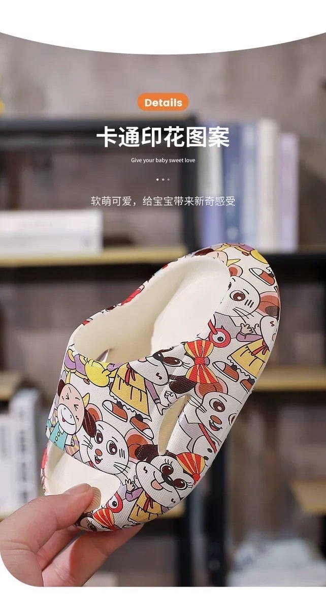 Dép in tràn hình động vật 4 màu BTBG