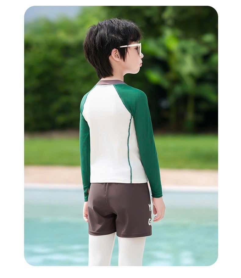 22031 - Bộ bơi YUKE dài tay, quần dài chống nắng cho bé trai size XL-6XL