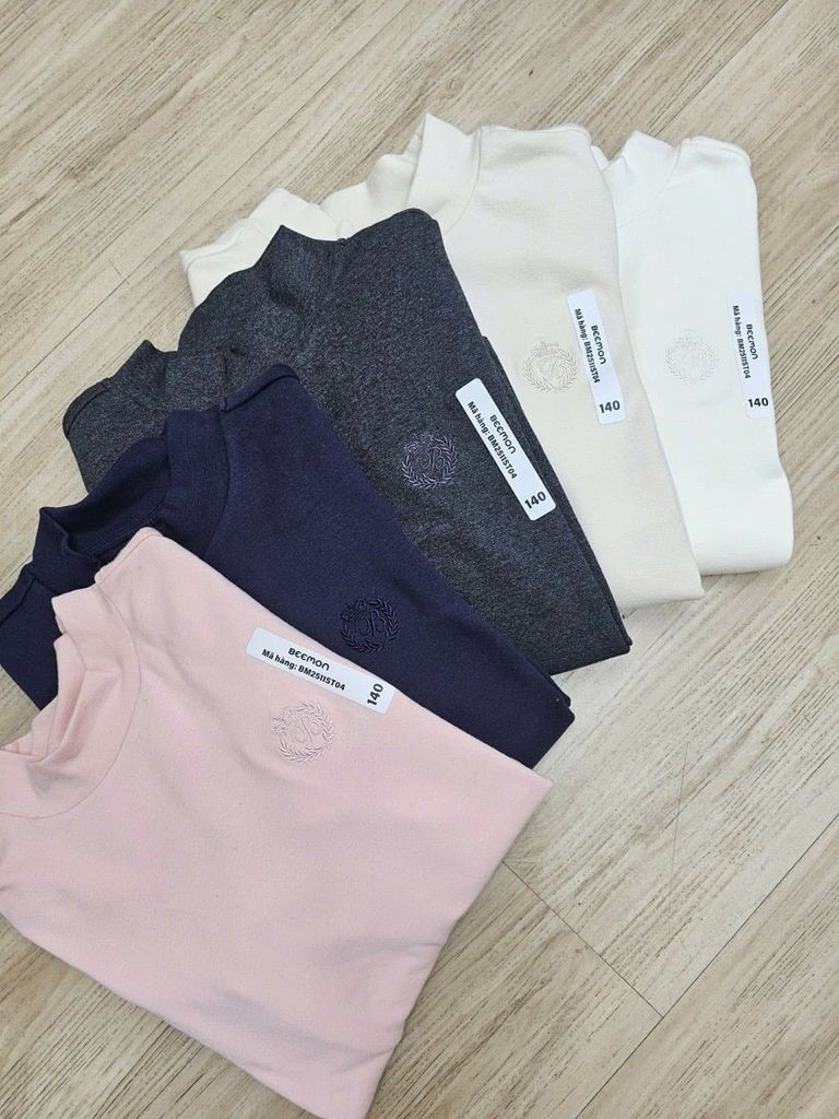 BM2511ST04 - Áo giữ nhiệt Beemon thêu B nhiều màu cho bé size 120-160