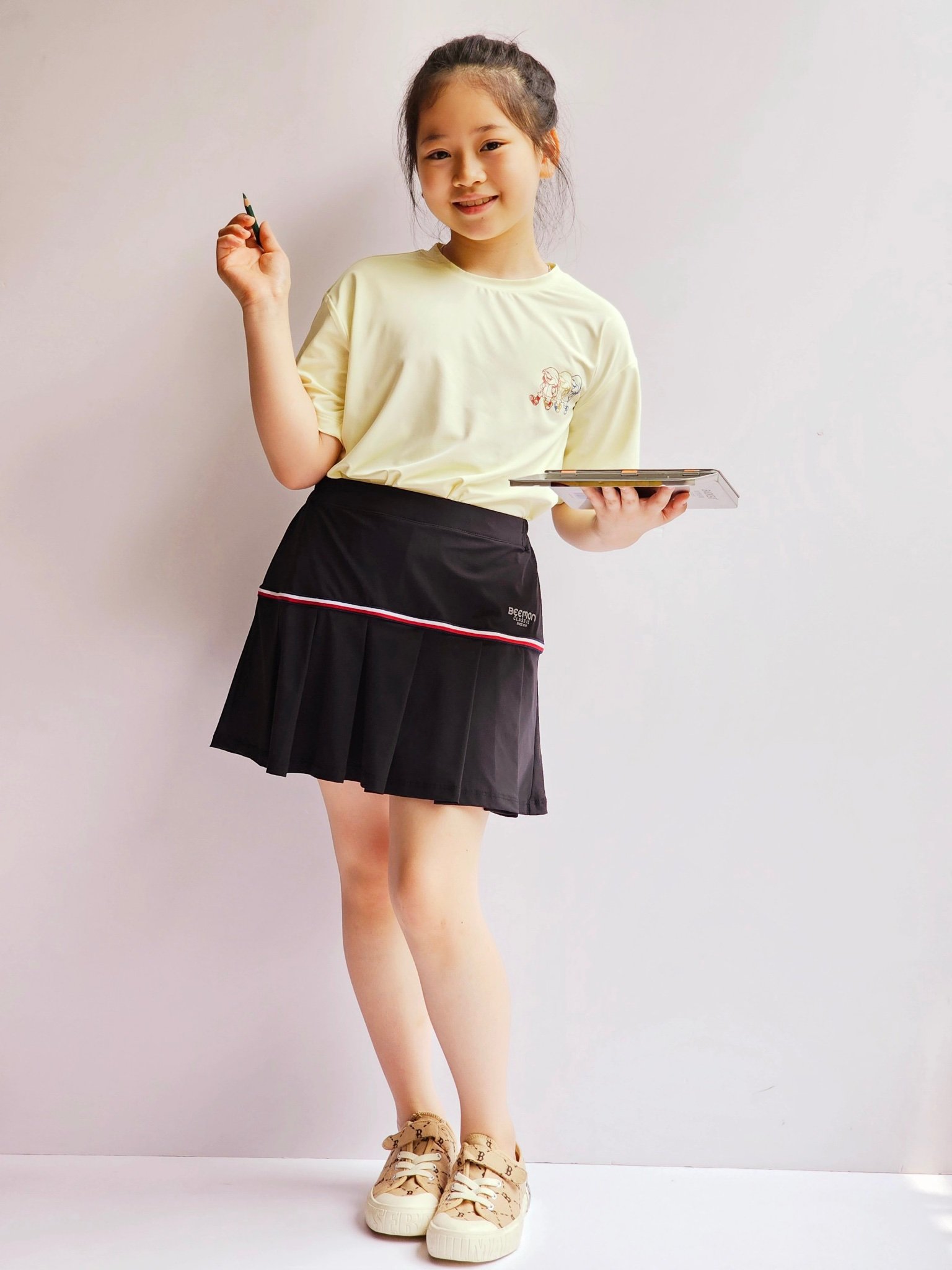 Set bộ áo + chân váy liền quần thể thao Bee Mon 4 màu size 120 - 160