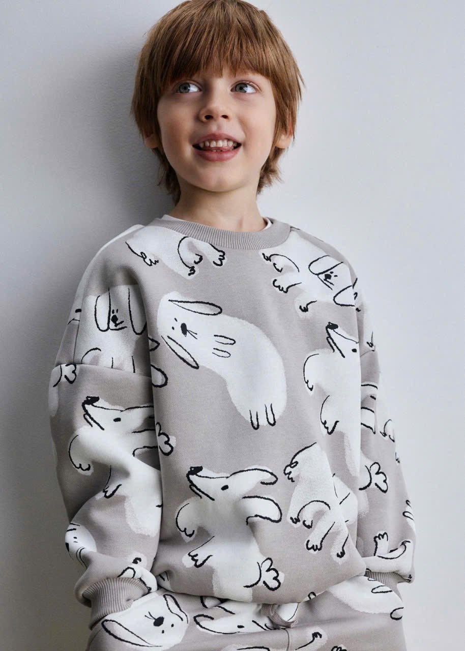 Bộ nỉ Sela dư xịn in tràn nhiều hình cho bé trai size 92 - 116