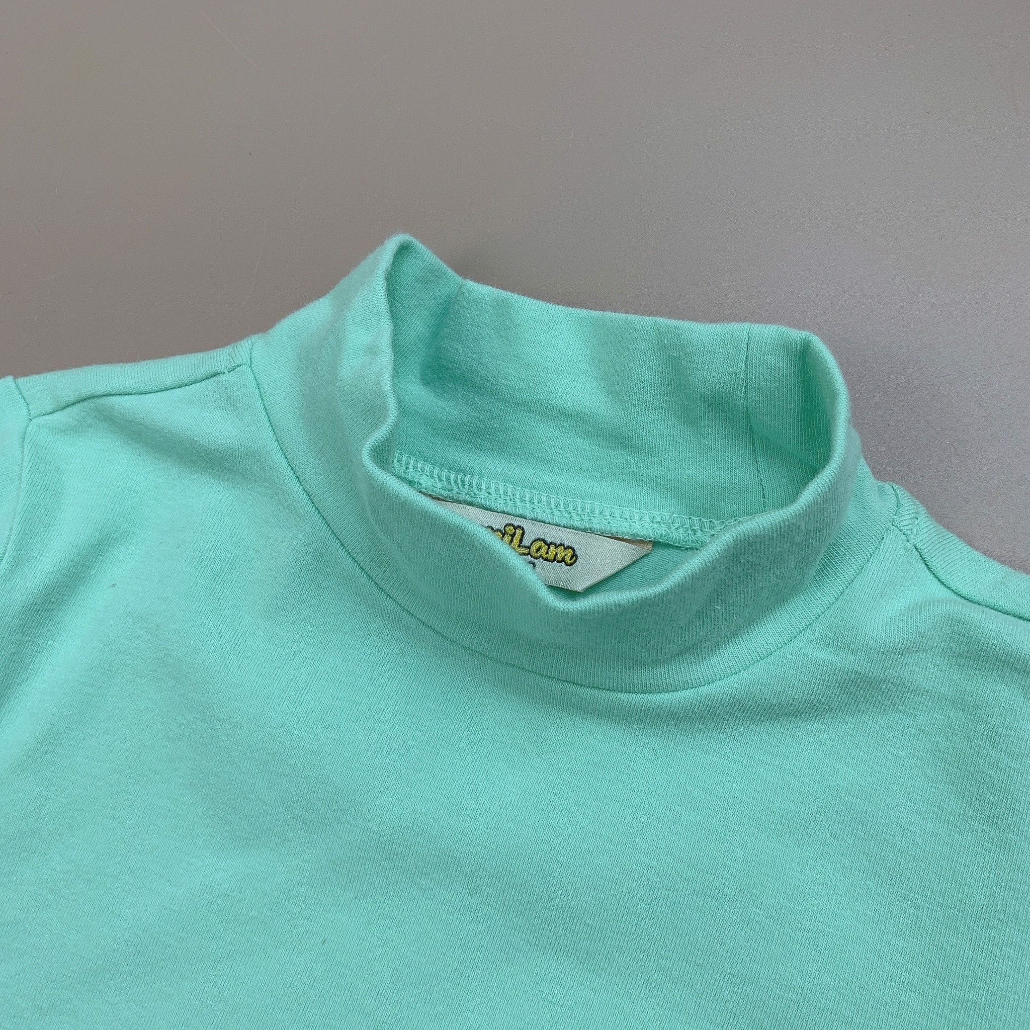 Áo cotton cổ 3p giữ nhiệt MiLam vải Hàn trơn nhiều màu BTBG size 110-160