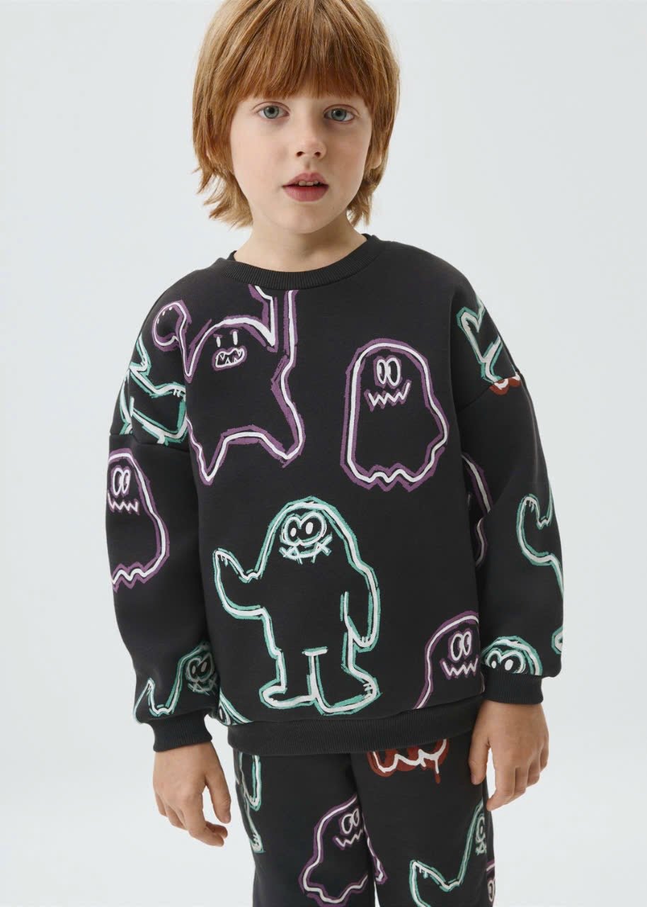 Bộ nỉ Sela dư xịn in tràn nhiều hình cho bé trai size 92 - 116