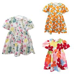 Váy thô xuất Hàn nhún eo 3 màu hoa size 110 - 150