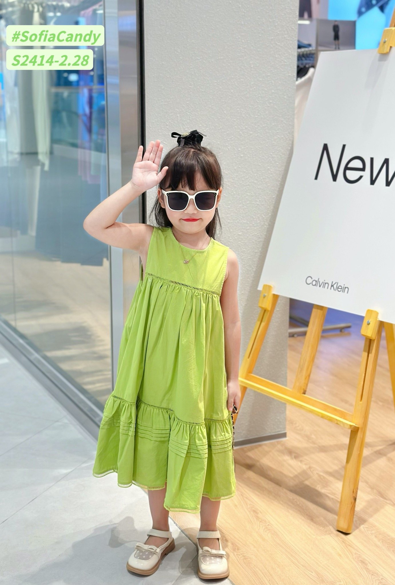 V00021 - Váy thô Sofia Candy sát nách đuôi cá 4 màu BG size 1 - 10y