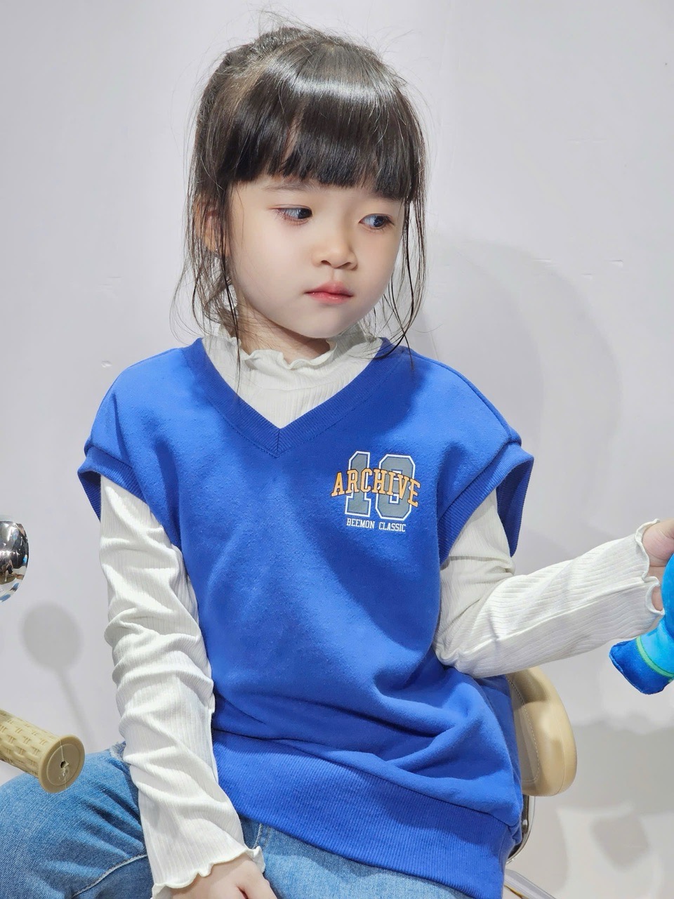 BM2510VT06 - Áo gile nỉ da cá Beemon 2 màu cho bé size 120-160