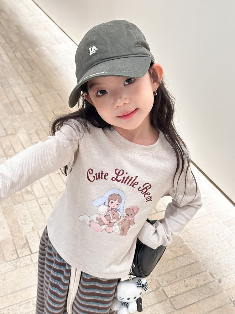 25G052 - Áo thun tăm AMBB họa tiết nhiều màu cho bé gái size 90-170