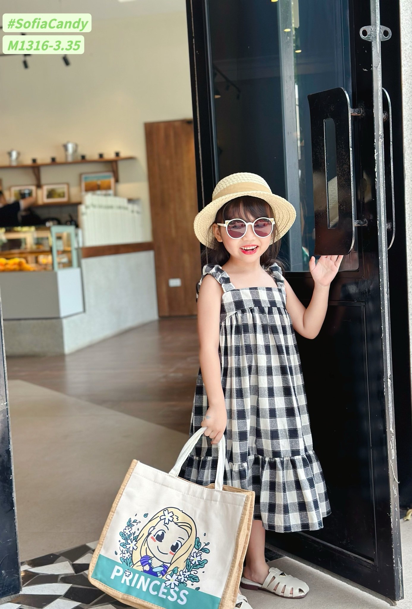 V00047 - Váy Mia Kids thô kẻ caro nhiều màu BG size 1-10y