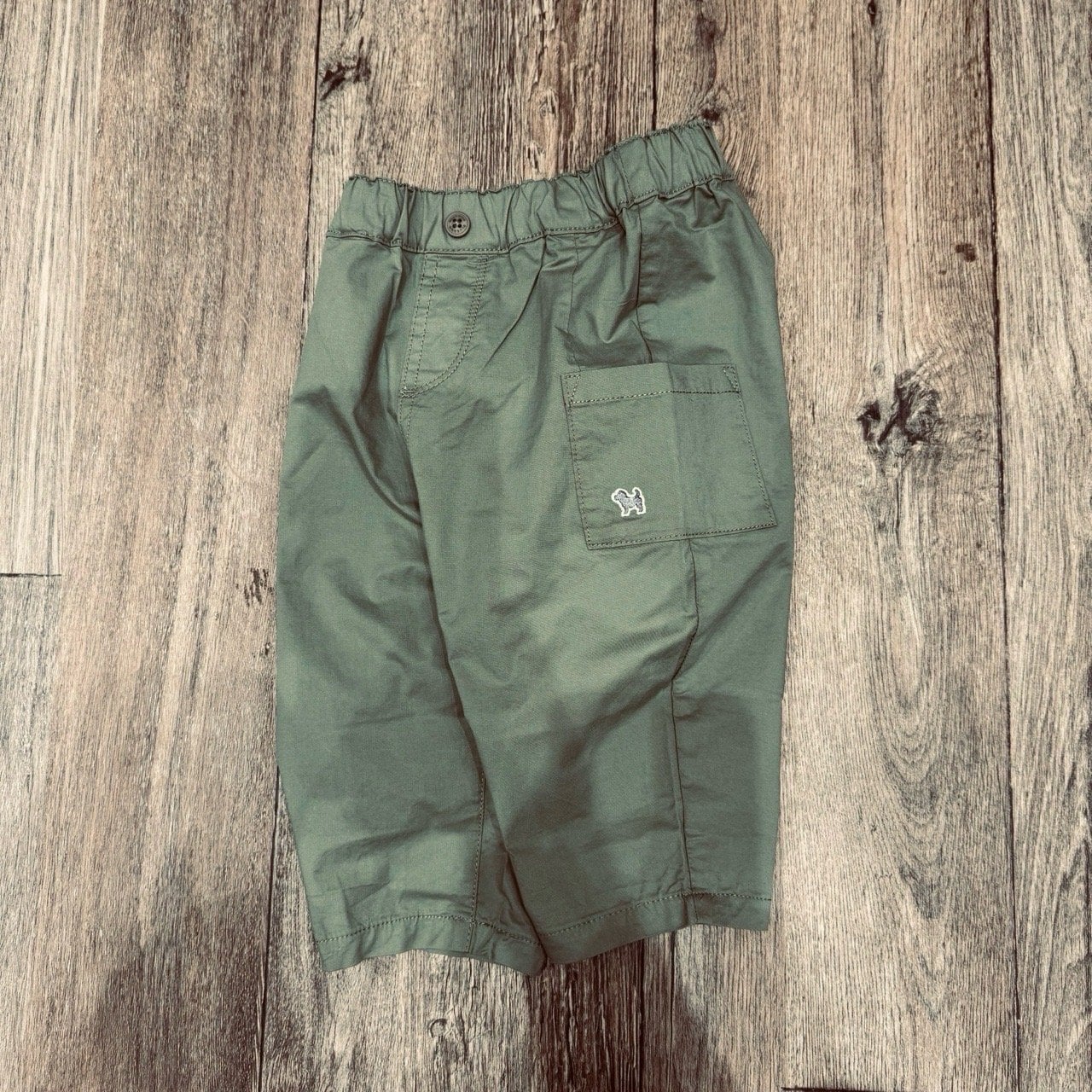 Quần ngố baggy kaki BD màu rêu cho bé size 90-120