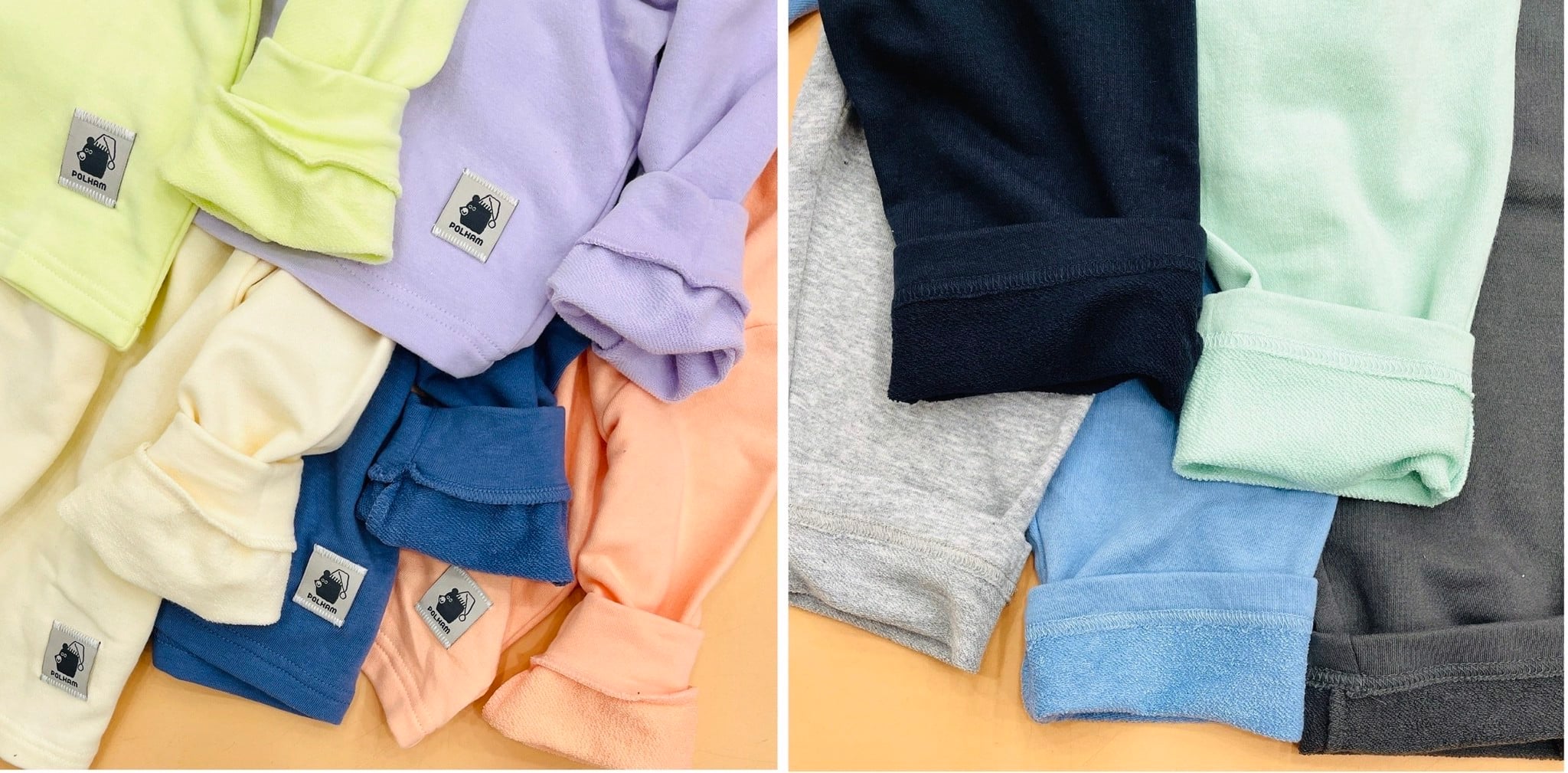 Bộ nỉ da cá Polham phối quần áo phối màu BTBG 110 -160