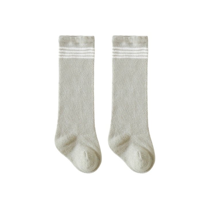 Tất lưới cao tới gối Nemo Baby viền sọc kẻ 5 màu