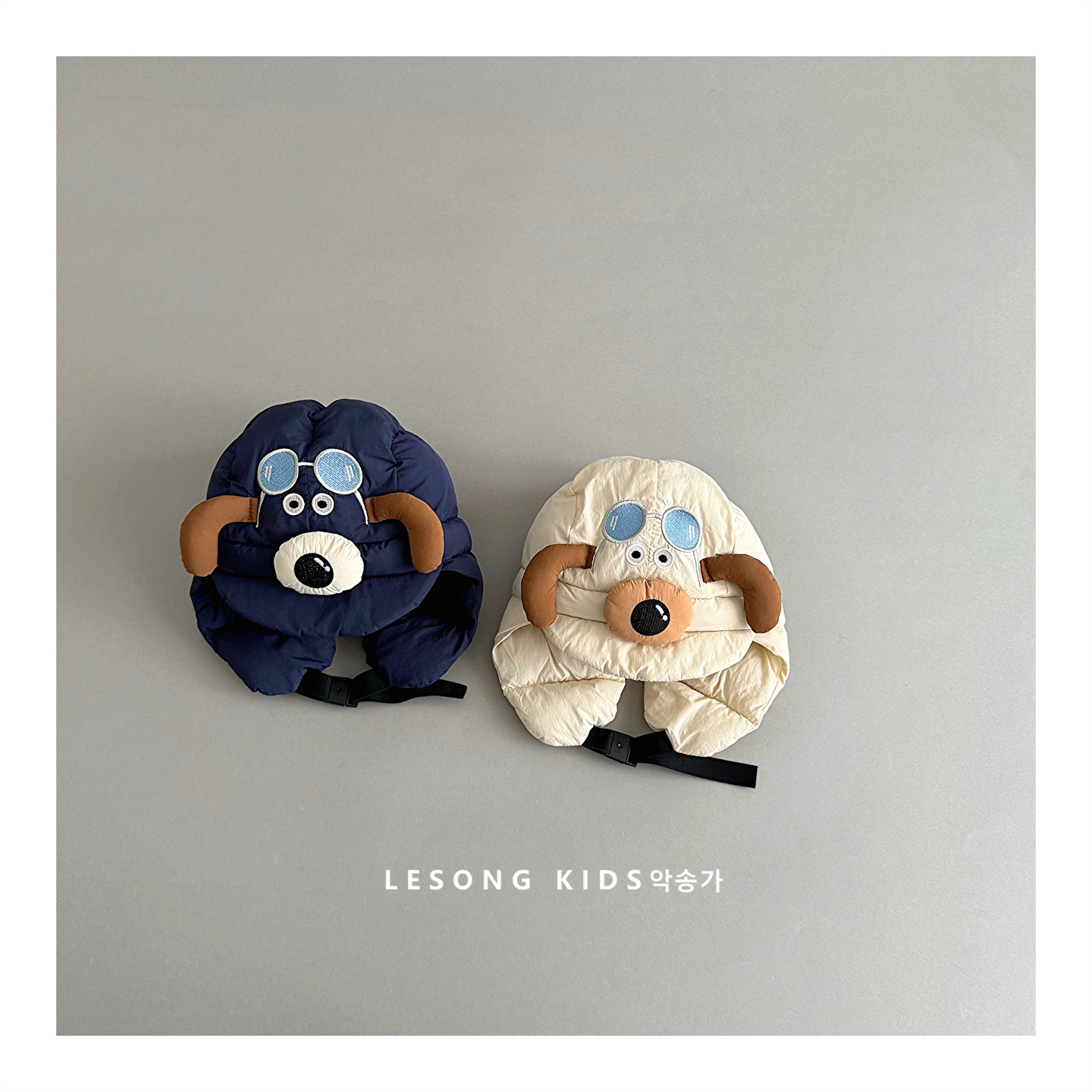 02 - Mũ phao họa tiết cún tai dài nhiều màu cho bé size 1-5y