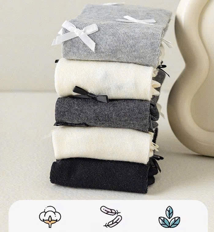 Tất cao tới đùi đính nơ nhiều màu cho bé size 3-12y