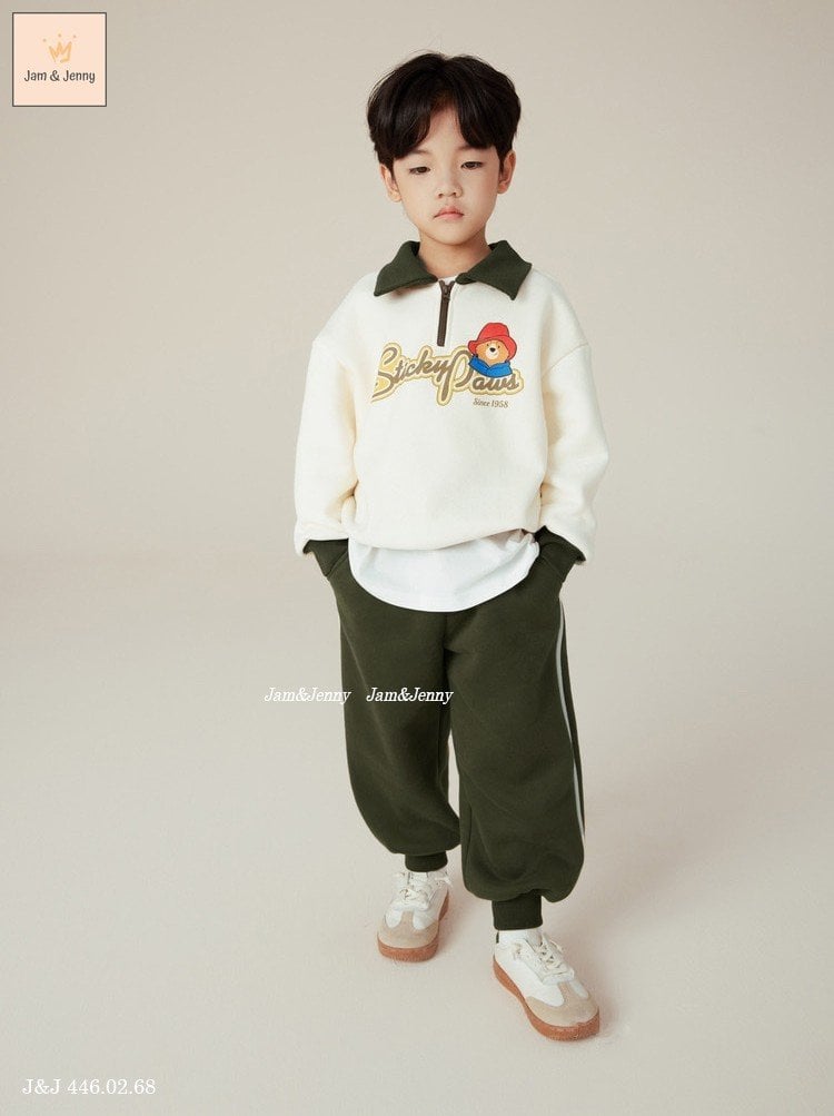 Bộ nỉ Jam&Jenny cổ đức Sticky Paus 3 màu size 2 - 12y