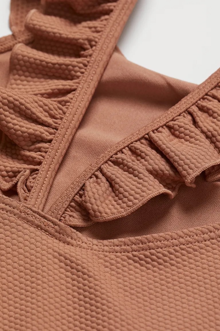 Bộ bơi HM màu cam đất bèo vai BG size 2 - 10y