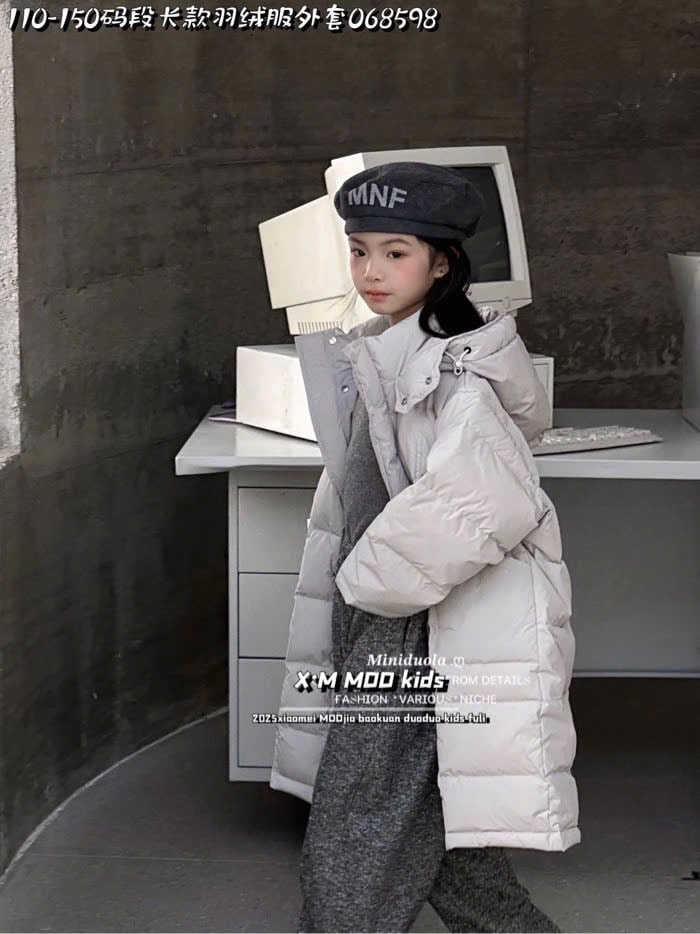 Áo khoác phao dáng dài nhiều màu cho bé size 110-150