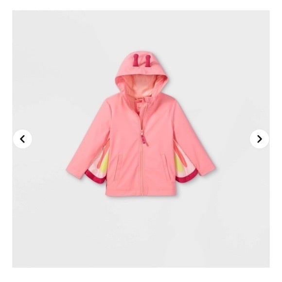 Áo khoác raincoat Cat Jack hồng hình bướm BG 1-5y