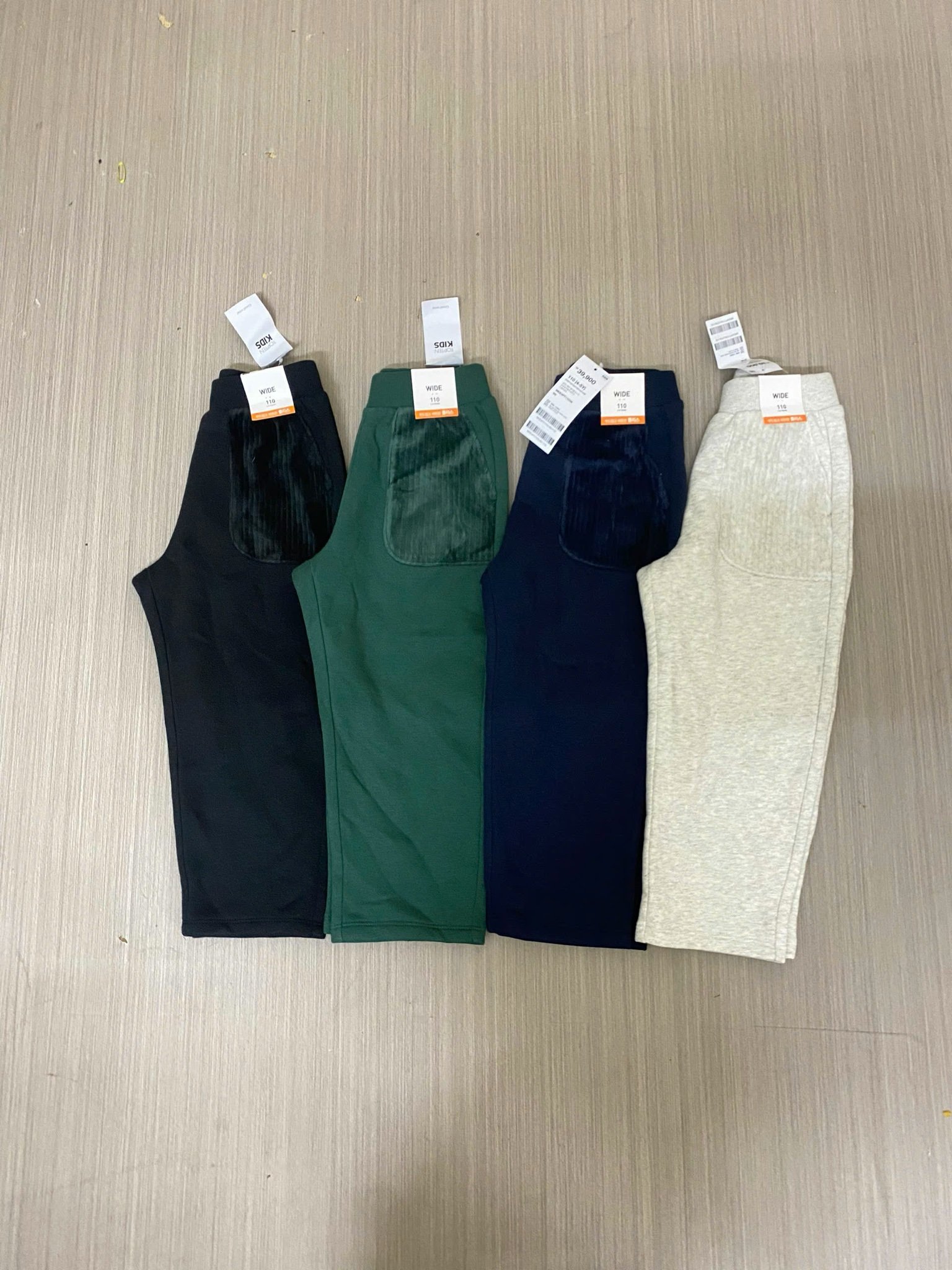 Quần baggy nỉ bông Topten phối túi nhung nhiều màu cho bé size 100-150