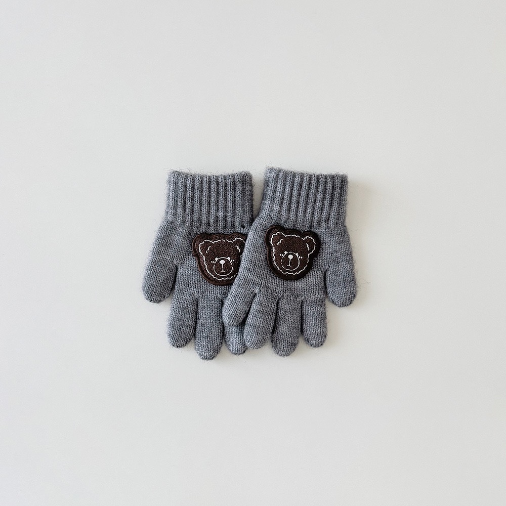 Găng tay hình gấu nhiều màu cho bé size 3-6y