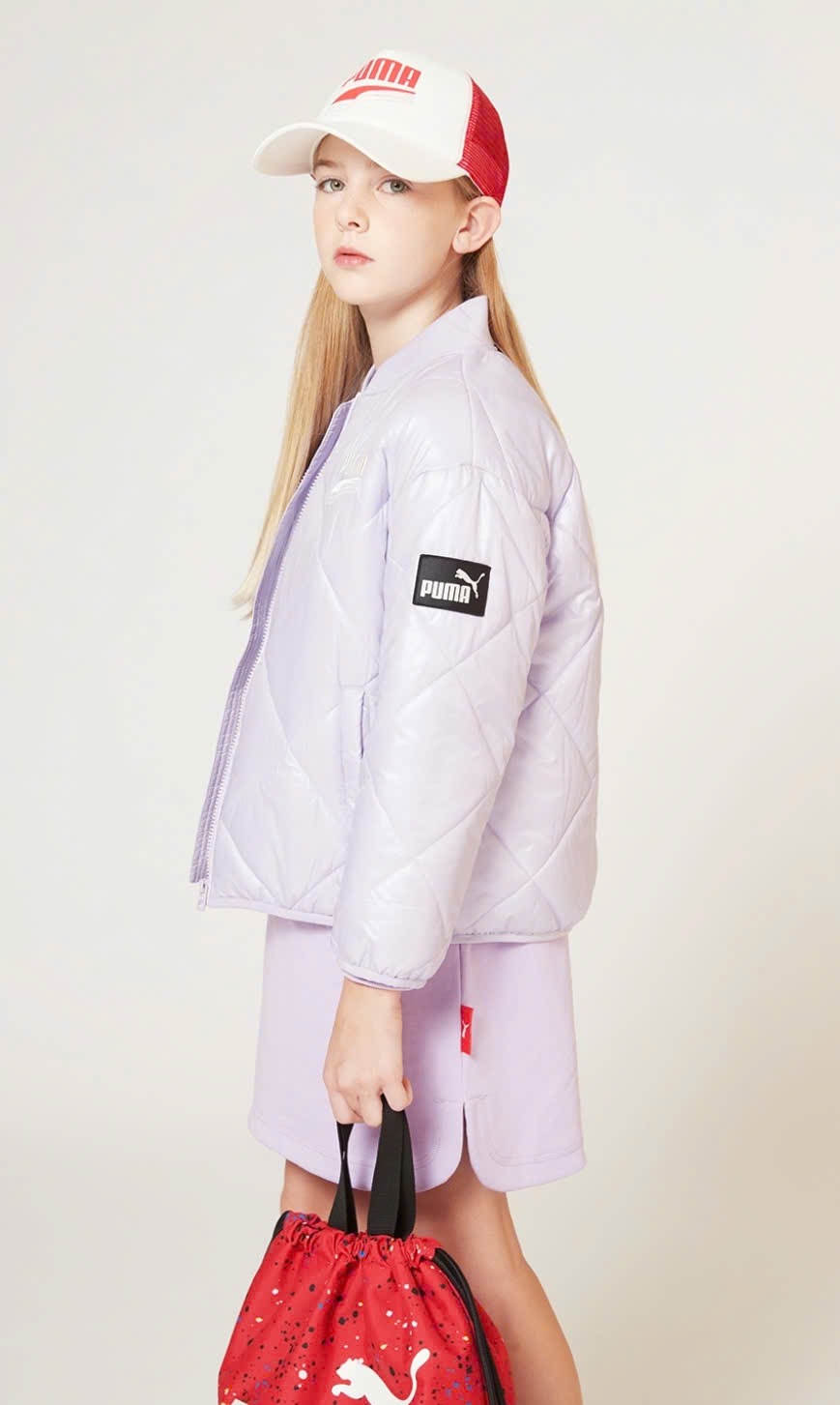 Áo khoác phao bomber PM dư xịn xuất Hàn 2 màu đen/tím cho bé size 120-160