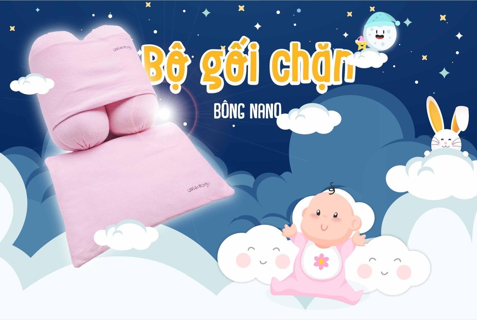 Bộ gối chặn Uala Rogo cho bé 4 màu