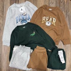 Bộ nỉ bông Topten 3 mẫu cho BTBG size 110 - 170