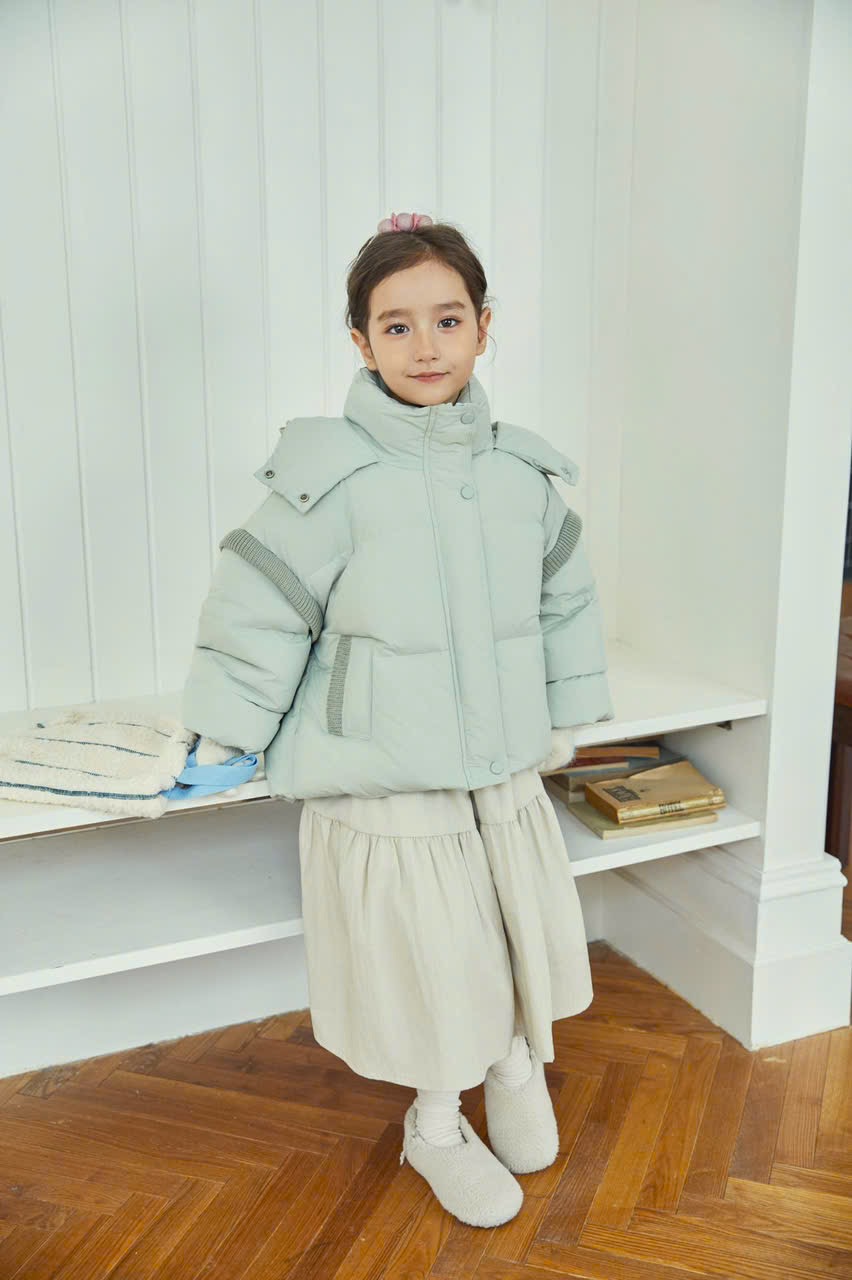 Áo khoác phao lông vũ nhẹ ấm 5 màu cho bé size 110-150