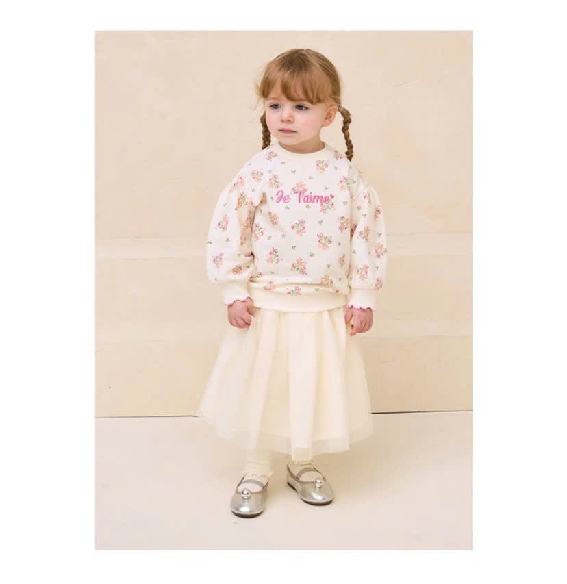 Quần váy Milk Mile xuất Hàn dư xịn màu kem size 90-130 (1 số thiếu hình thêu)