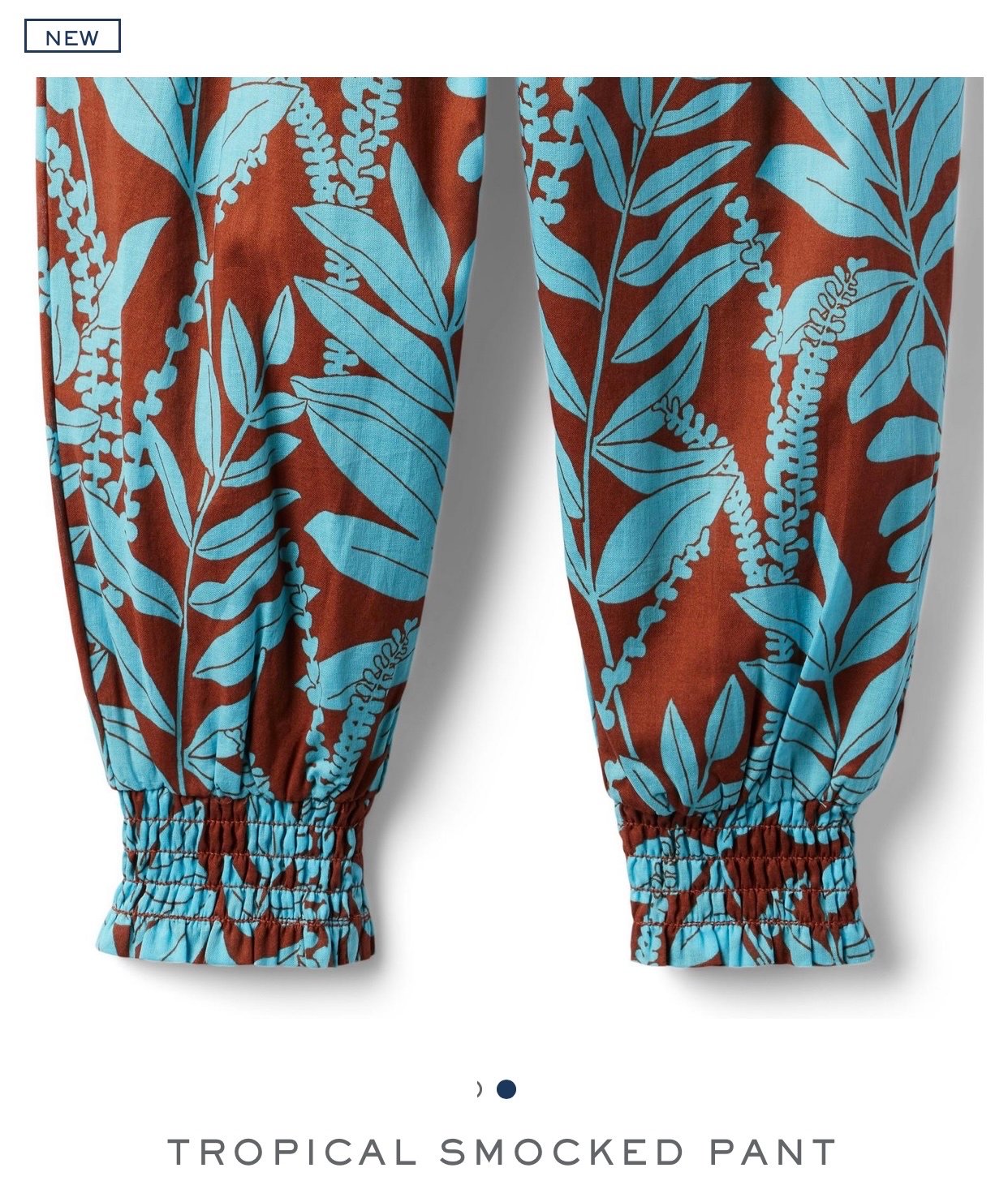 Quần Janie & Jack thêu smock hoạ tiết tropical