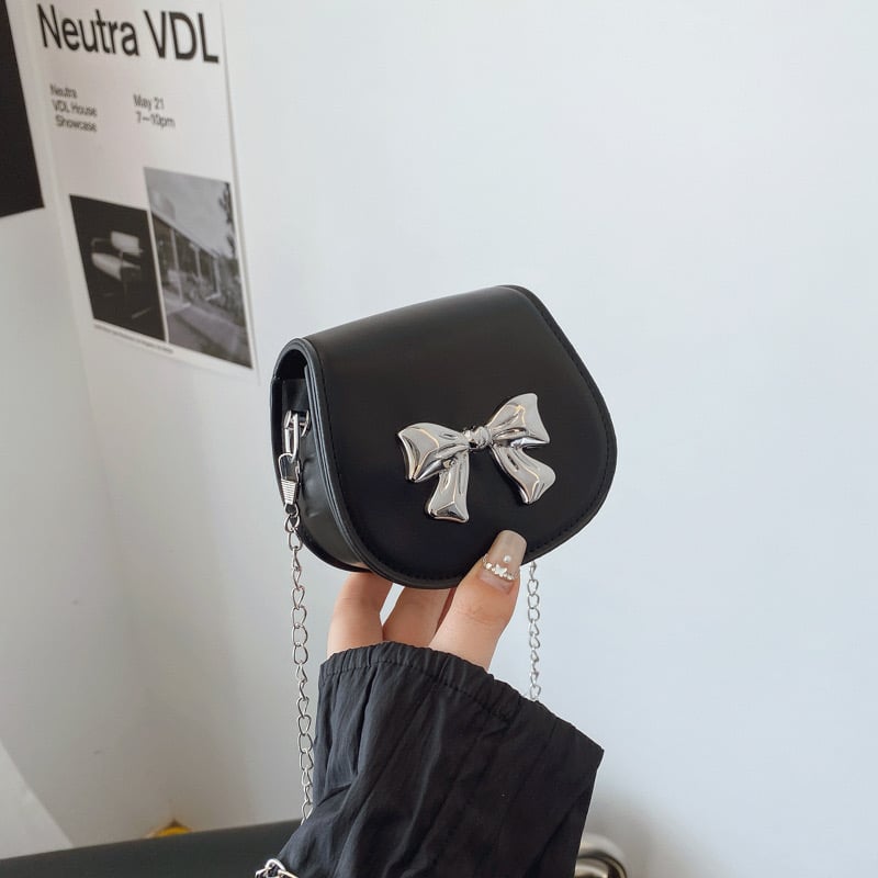 03 - Túi đeo chéo đính nơ nhiều màu cho bé gái