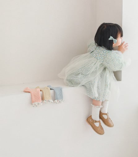 Tất cao cổ Nemo baby 5 màu cổ nhún bèo hoa